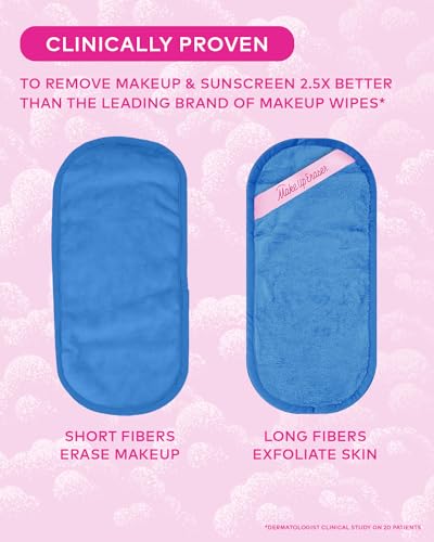 The Original MakeUp Eraser PRO, Effortlessly Remove All Makeup Using Only Water, Including Waterproof Mascara, Eyeliner, Foundation, Lipstick, Sunscreen, and More! Berry Blue, 1ct.