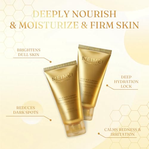 Meimei Korean Beauty Turmeric Wrapping Mask With Vitamin C | Hydrating Peel-Off Face Mask For Brightening, Even Skin Tone & Deep Nourishing | Achieve Radiant And Firm Skin (1pc)