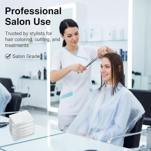 50 Pcs Disposable Hair Salon Capes 35.4×51.2" Waterproof