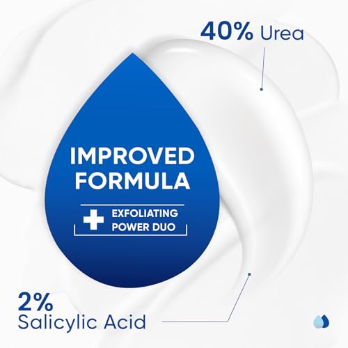 SKIN ULTIMA 40% Urea Cream with 2% Salicylic Acid for Dry Cracked Feet, 5.29 oz