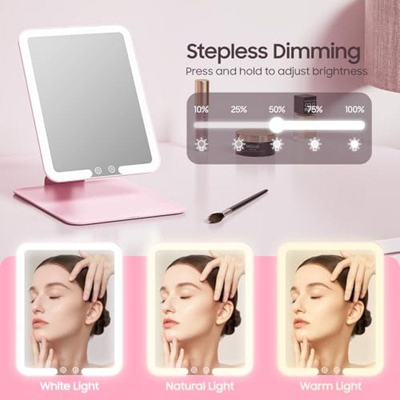 Benbilry Rechargeable Travel Makeup Mirror with 20X Magnification