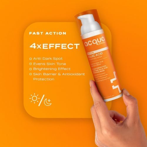 Vegan Kojic Acid & Turmeric Overnight Wrapping Mask ? Brightening Peel Off Face Mask for Dark Spots, Glow & Firming | Korean Skin Care Inspired Night Mask for Hyperpigmentation & Dull Skin,