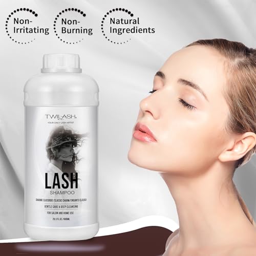 Classic Charm 600ml Lash Shampoo for Extensions, Gentle & Non-Irritating