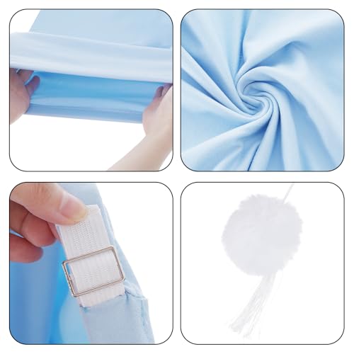 2pcs Men's Night Sleeping Cap Adjustable Pajama Cap with Pom Ball and Tassel Women Daily Use