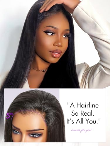 LUVME HAIR Glueless Straight 5x5 Lace Front Wig - 100% Human Hair