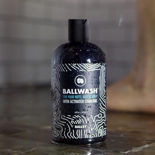 Ballsy Ballwash Charcoal Body Wash for Men - Moisturizing Men¡¯s Bodywash with Coconut Oil ? Soap for Men & Great for your Most Intimate Areas, 16 Oz (Pack of 2)