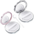 OIIKI Loose Powder Compact Container 2-Pack with Mirror & Puff