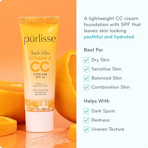 pūrlisse Youth Glow Vitamin C CC Cream SPF 50 Light
