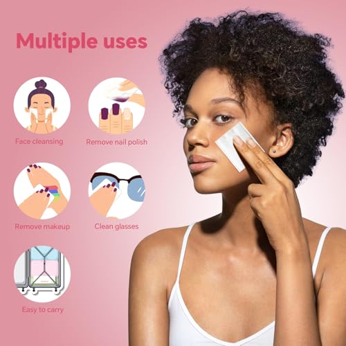 ICOTLE Square Cotton Pads - 475 Makeup Remover Squares