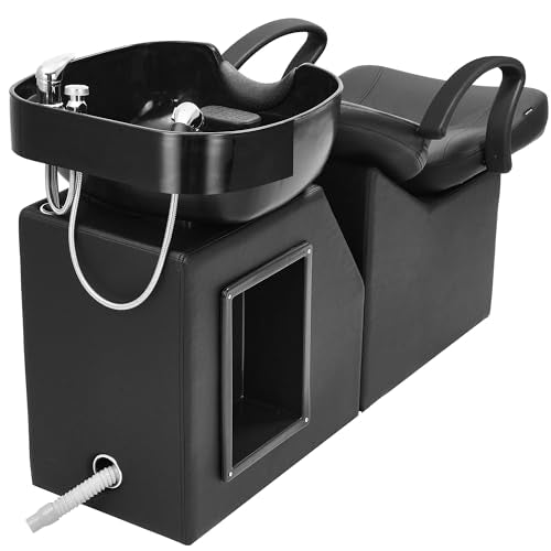 Barber Backwash Chair with ABS Shampoo Bowl - Spa Salon