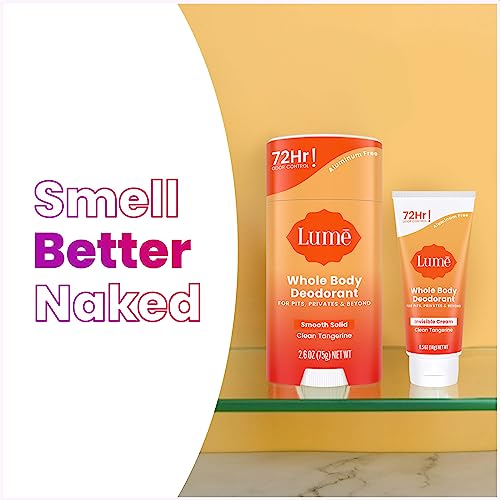 Whole Body Deodorant Bundle - Cream Tube & Stick, Tangerine, 72-Hour Odor Control
