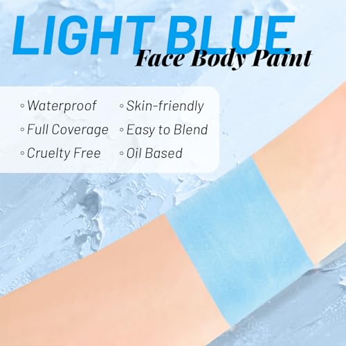 Light Blue Oil-Based Face Paint Stick | Vegan Sports Makeup