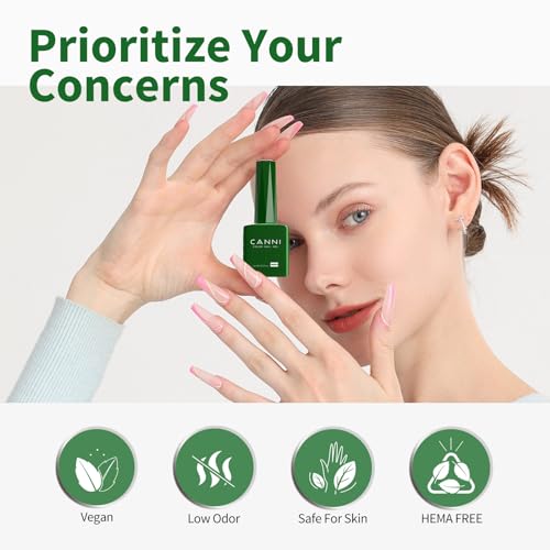 CANNI Emerald Green Gel Nail Polish 9004 - High Gloss Soak Off UV/LED Manicure