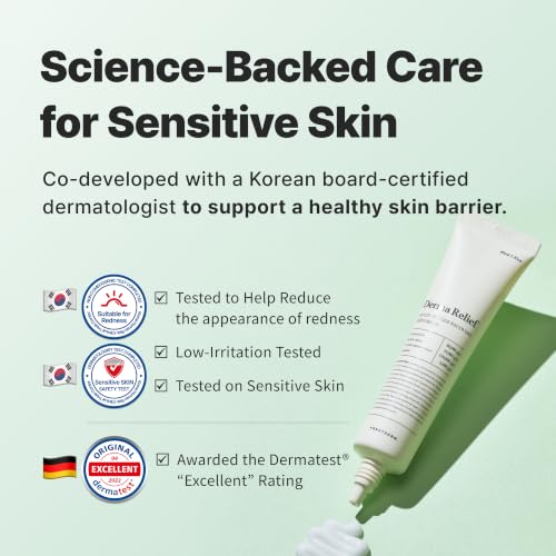 FORETDERM Peptide Face Cream with EGF & CICA - Sensitive Skin Moisturizer