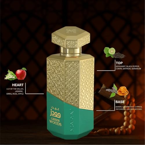Maryaj Green Wood Eau de Parfum - Long Lasting Unisex Cologne