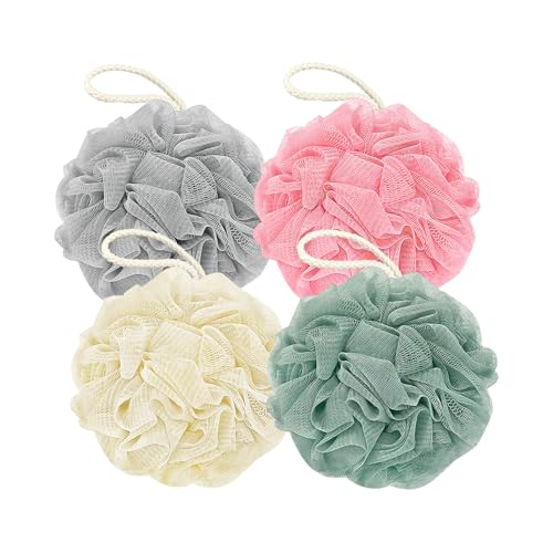 Loofah Bath Sponge Exfoliating Scrubber 4-Pack