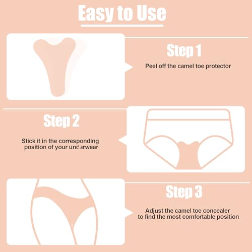 Seamless Camel Toe Concealer, Reusable Silicone in Skin Tone & Transparent