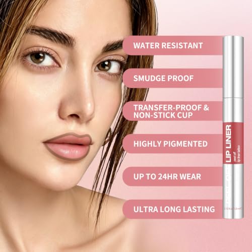 TENGLONG Waterproof Peel Off Lip Liner Stain - Warm Chestnut