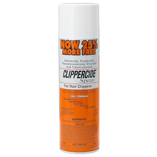 Clipercide 5-in-1 Disinfectant Spray for Clipper Maintenance 15oz - Professional Grooming Tool Cleaner & Lubricant
