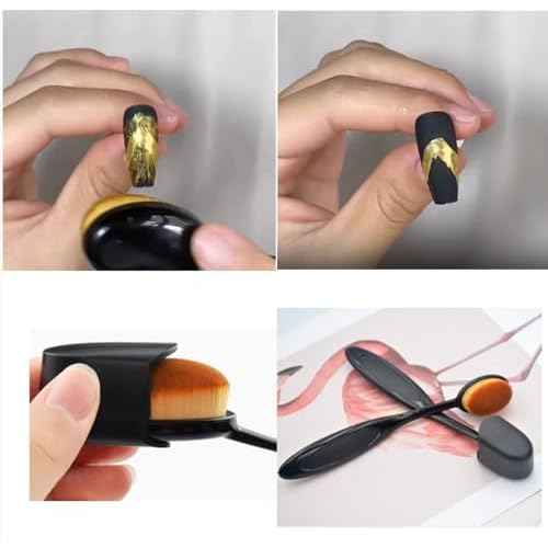 Daily Makeup Brush (Black) - Soft Nail Art Dust Powder Remover brush for Cleaning Fingernails, Makeup Tools