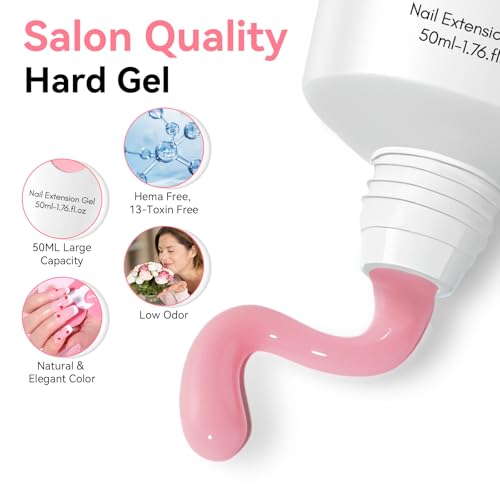 Makartt Poly Nail Gel Builder 50ml - Natural Pink Extension & Sculpting Gel