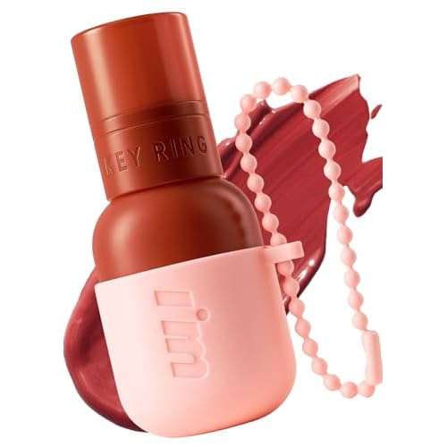 I'M MEME Color Key Ring Velvet Lip Tint - 03 Baked Brick | Long Lasting Lip Stain, Matte Finish, Smooth Texture, Kbeauty, Cute Korean Makeup, Compact, Portable Keychain, Travel-Friendly, Gift, 2.8g