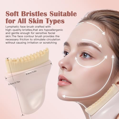 Lymphatic Face Brush for Sculpting & De-Puffing | Natural Gua Sha Tool