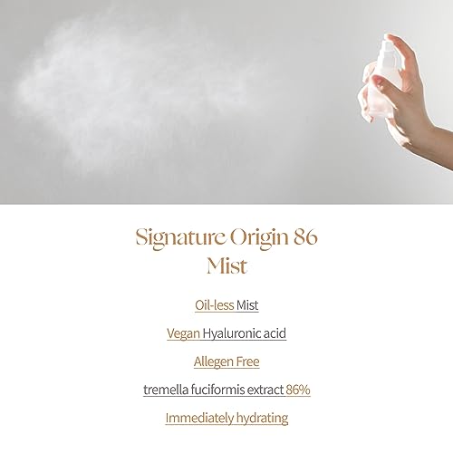 Deeponde Signature Origin 86 Mist 1.69 Fl oz Tremella Fuciformis(Snow Mushroom) Extract 86%,Oil-less,Vegan, Hydrating
