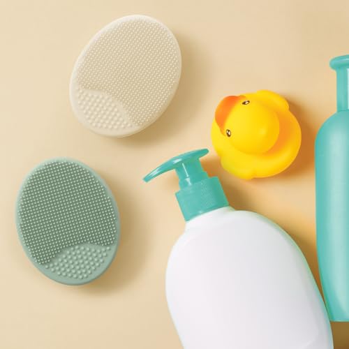 Cradle Cap Brush for Baby, 2 Pack, Silicone Bristles
