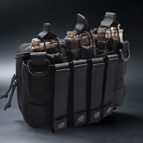 GAZJYUSP Tactical Mag Admin Pouch - Molle Utility Organizer with Triple Magazine Holder