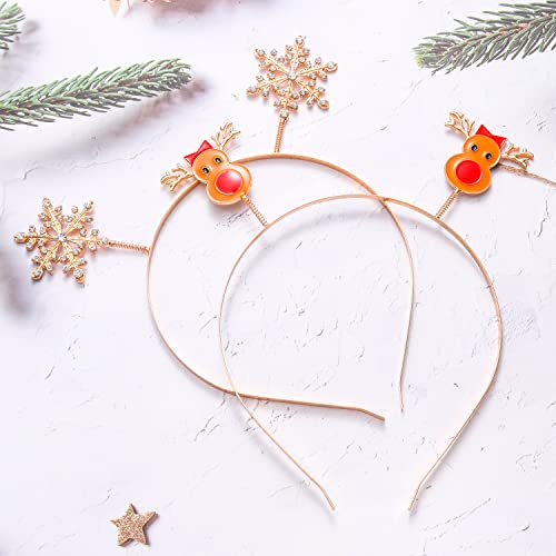 Christmas Headband XmasTree Snowflake Tiara Hairbands Holiday Reindeer Headpiece Hair Hoop Party Decor Gifts for Women Girls