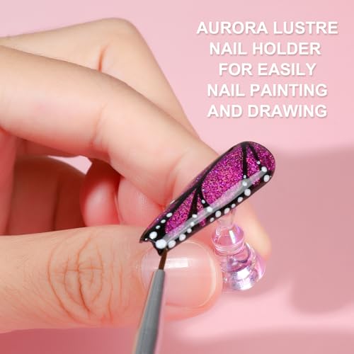 Fandamei Nail Stand, 3 Set Nail Art Stand for Press On, Nail Holder for Painting Nails, Press on Nail Stand for Practice, Magnetic Acrylic Nail Design Stand for Display with Double-sided Tape