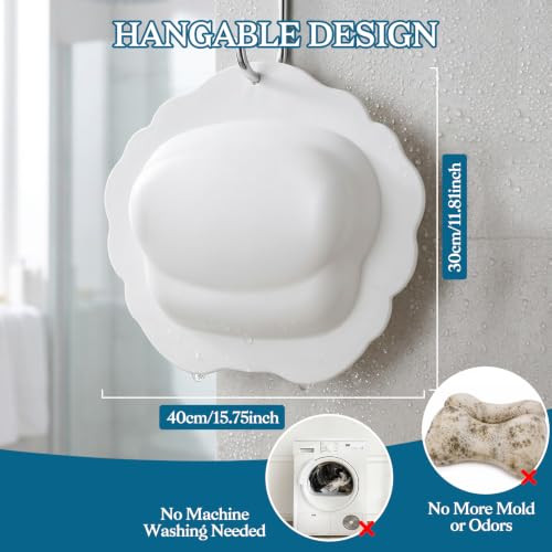 Inflatable Silicone Bath Pillow with Head & Neck Support