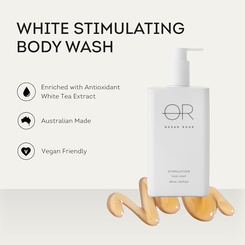 Ocean Road White Body Wash 13.5 fl oz - Gentle, Hydrating Shower Gel with Antioxidant White Tea Extract ? Ethically Sourced, Vegan, Australian Made Skincare for Healthy, Radiant Skin