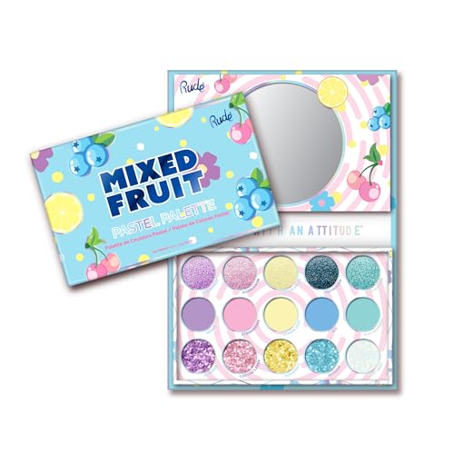 Rude Cosmetics Mixed Fruit Palette - 15 Pastel Eyeshadows