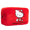 Hello Kitty Cute Makeup Bag Fluffy Kawaii Travel Bag, Zipped Cosmetic Bag Toiletry Bag for Women Teens Girls, Gift for Her