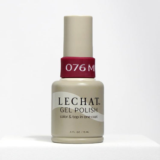 LECHAT Gel Polish - Minthe, Color and Top in One Coat, Shiny Long-Wear, Dark Brown Gel Polish