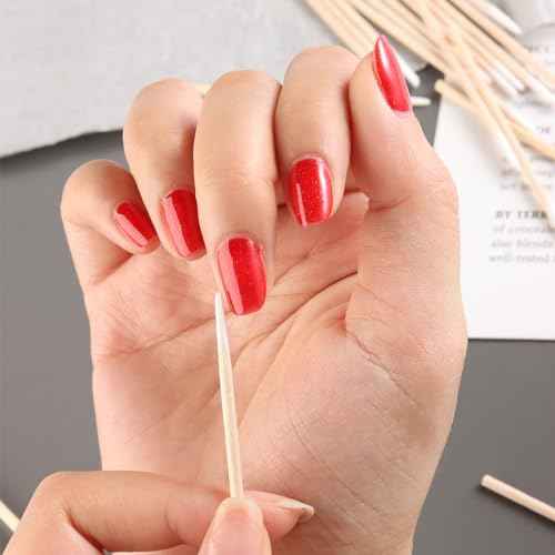 200PCS Precision Tip Cotton Swabs with Wooden Sticks, Pointed Tip Cotton Swabs for Nail Polish Touch Up, Disposable Makeup Applicators, Cotton Sticks for Makeup, Microblading Supplies