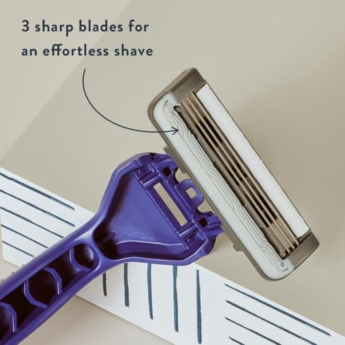 Harry's Men's Disposable Razors, 3-Blade Razors with Lubricating Strip and Pivoting Head, 4 Count (Pack of 2)