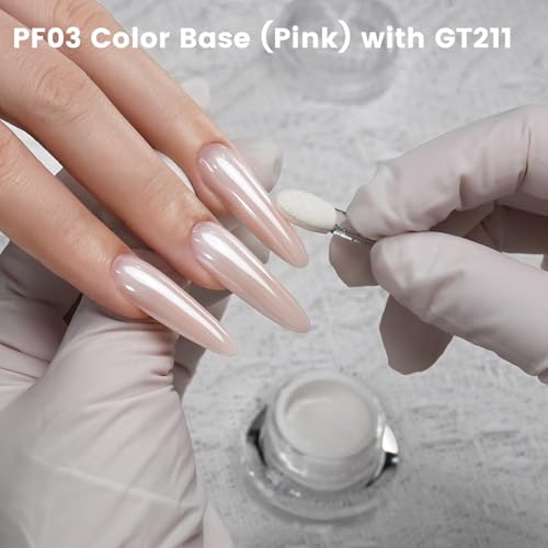 YOKE FELLOW GleamTap Magic White Chrome Nail Powder - 0.3g