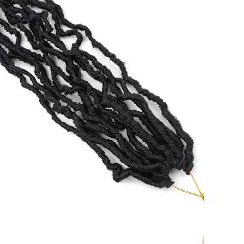 LMZIM 26 Inch Soft Locs Crochet Hair 7 Packs Faux Locs Crochet Hair Pre Looped Goddess Locs Crochet Braids Hair For Black Women 1B