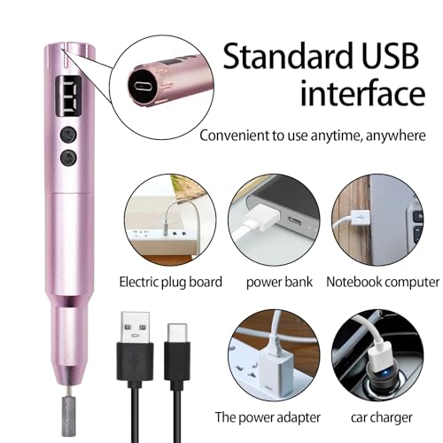 Rechargeable Nail Drill Kit - Cordless Electric Nail File Set