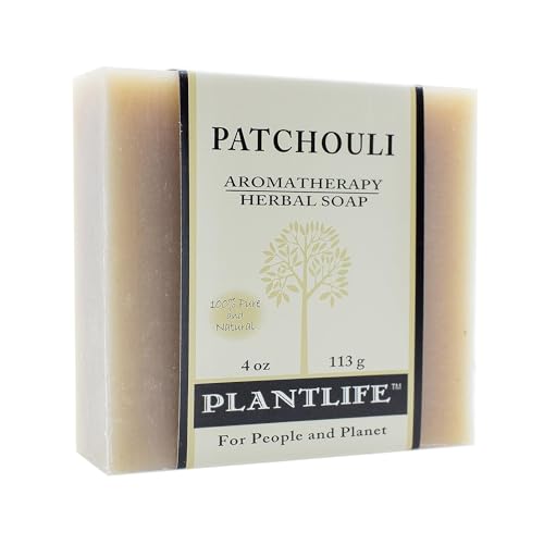 Plantlife Patchouli Bar Soap - Moisturizing and Soothing Soap for Your Skin - Hand Crafted Using Plant-Based Ingredients - Made in California 4oz Bar