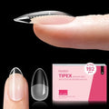 Beetles Tipex Instant Apex Nail Tips - Short Almond, 192 pcs, Clear, 16 Sizes