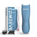 Body Hair & Pubic Hair Trimmer for Men & Women, Painless Electric Body & Bikini Shaver | Waterproof, Type-C Rechargeable, LED Light, Replaceable Blade, Manscape Personal Groomer (Denim Blue)