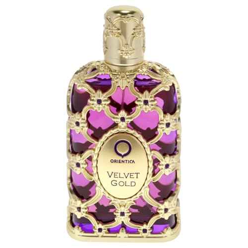 Orientica Luxury Collection Velvet Gold Eau De Parfum ? Vanilla, Bergamot, Gourmand, Caramel, Violet, Patchouli, Rose, Musk, Animalic, Amber - Arabic Perfume for Men & Women ? 2.7oz/80ml