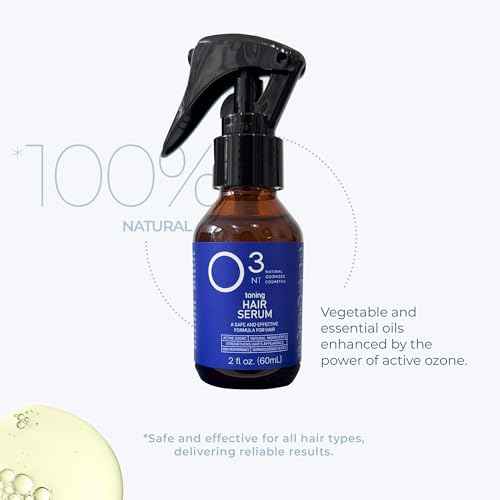 Toning Hair Serum - Active Ozone & Natural Ingredients - Shedding Reduction - Dermatologically Tested - 2.03 Fl Oz