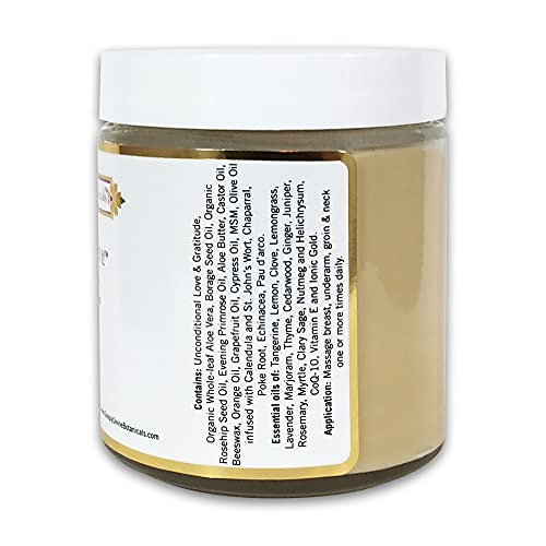 Simply Divine Botanicals Keeping Abreast of It - Natural and Organic Body Cream to Encourage Circulation and Deeply Moisturize for All Skin Types, 4 oz