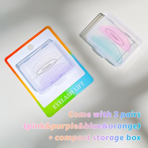 Flat Lash Lift Shields Glueless Ultra Thin Silicone Pads for Perming Lotion No.1, Lash Softening Shields for Easy Korean Eyelash Lift (Colorful)