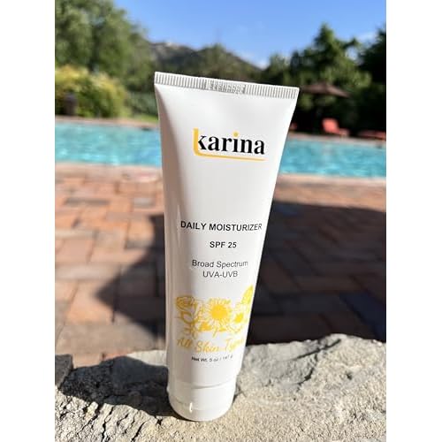 Karina Skincare Daily Moisturizer with SPF 25 ? Peptide and Antioxidant Formula for All Skin Types ? Hydrates, Nourishes, and Provides Broad Spectrum Sun Protection ? 5oz
